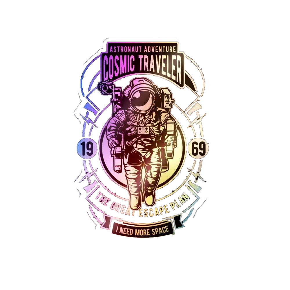 Cosmic Traveler Holographic Stickers